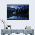 Moonlit Pine Lake Wall Art