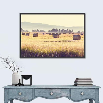Hay Bales Field Wall Art