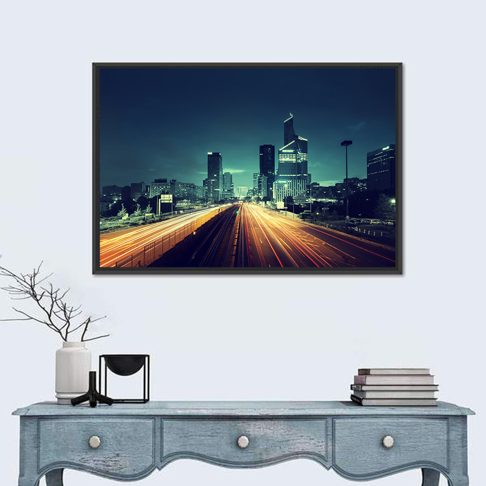 La Défense at Sunset, Paris Wall Art in a room, landscape