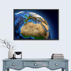 Detailed Earth from Space Wall Art