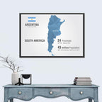 Argentina Infographic Map Wall Art