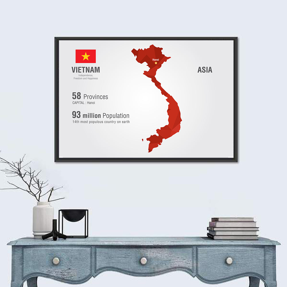 Vietnam Map Wall Art