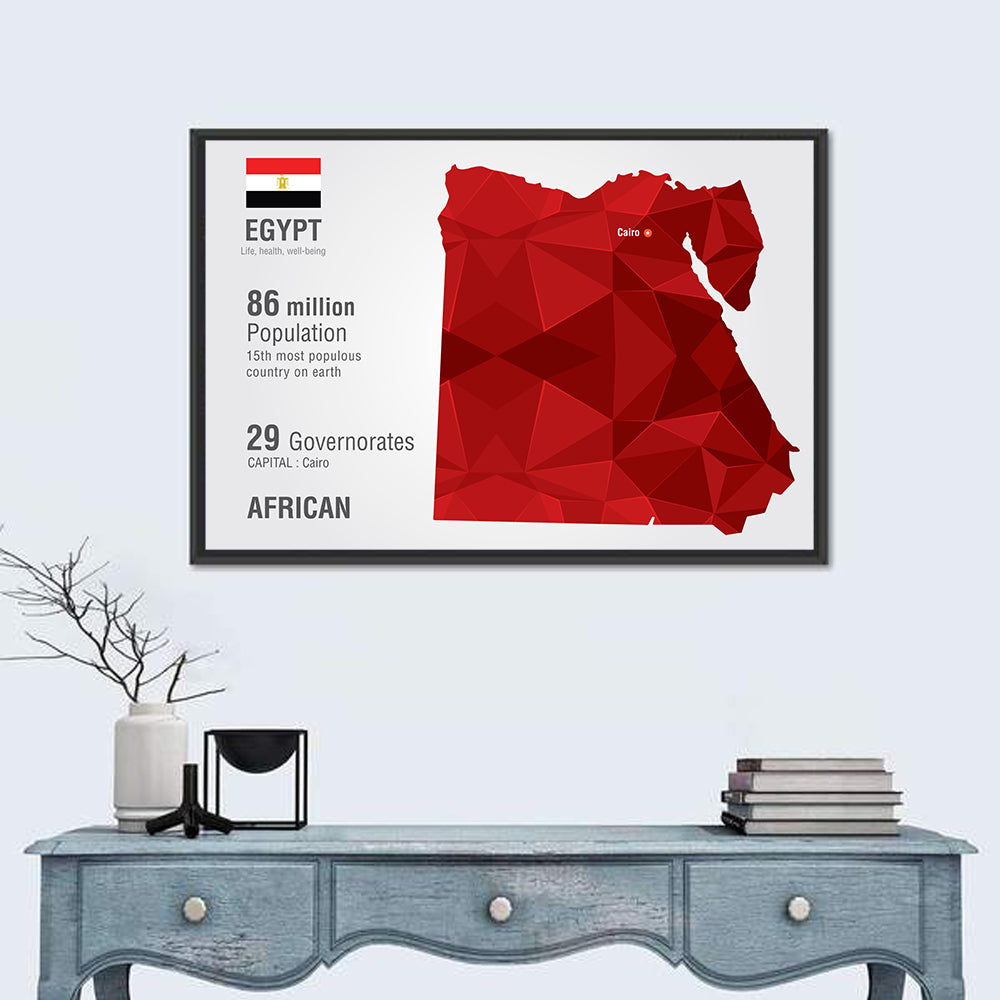 Egypt Geometric Map Wall Art