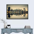 Brooklyn Bridge at Dusk, Manhattan Skyline Wall Art