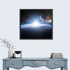 Sunrise Over Earth from Space Wall Art