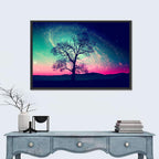 Cosmic Tree Landscape Wall Art