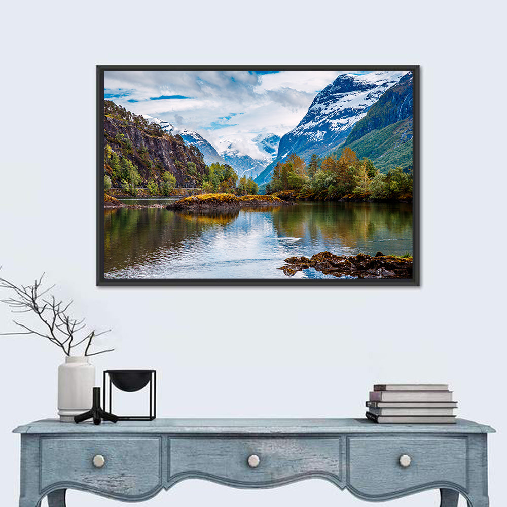 Norwegian Mountain Reflection Wall Art