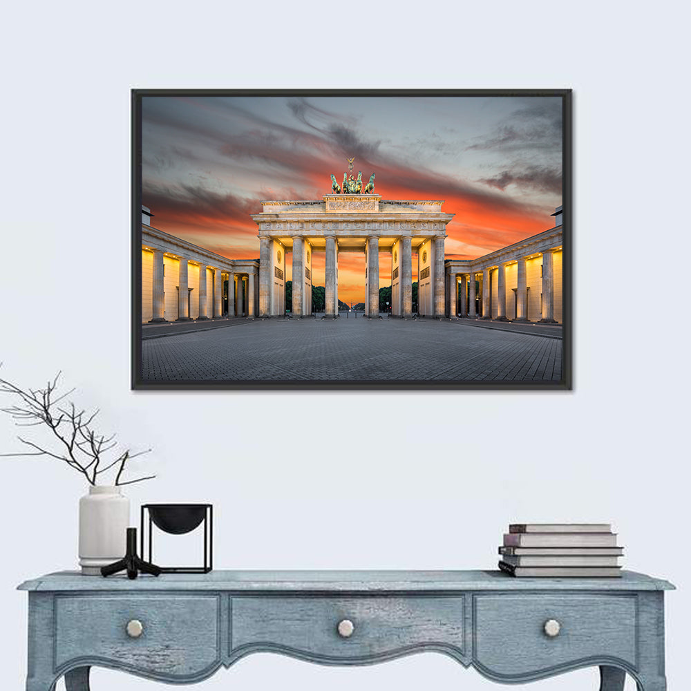 Brandenburg Gate at Dusk Wall Art in a room, landscape
