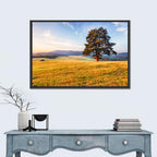Golden Hour Meadow with Lone Tree Wall Art