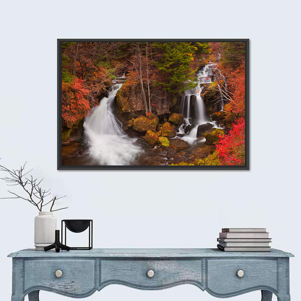 Ryuzu Falls, Nikko Japan Wall Art in a room, landscape