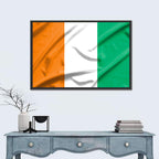 Ivory Coast Flag Rippled Tricolor Wall Art