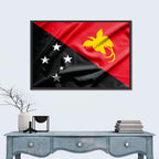Papua New Guinea Flag Graphic Wall Art