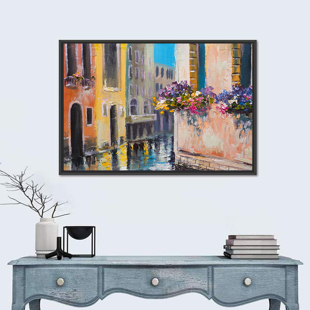 Venice Canal with Flower Boxes Wall Art