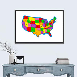 Bold US Map Wall Art