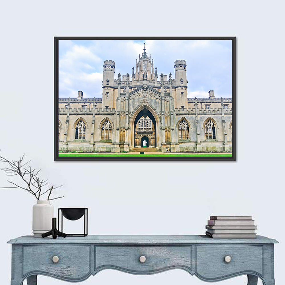 St John's College Great Gate Cambridge Wall Art in a room, landscape