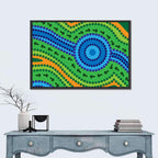 Concentric Dotted Lake Wall Art