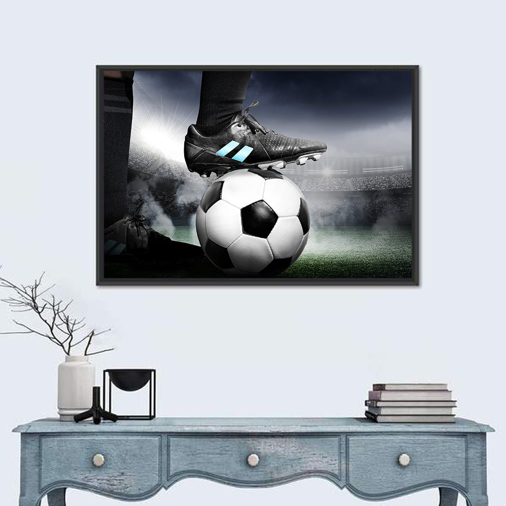 Low Angle Soccer Cleat Close Up Wall Art