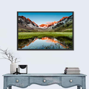 Peaks Mirroring In Lake Austria Wall Art