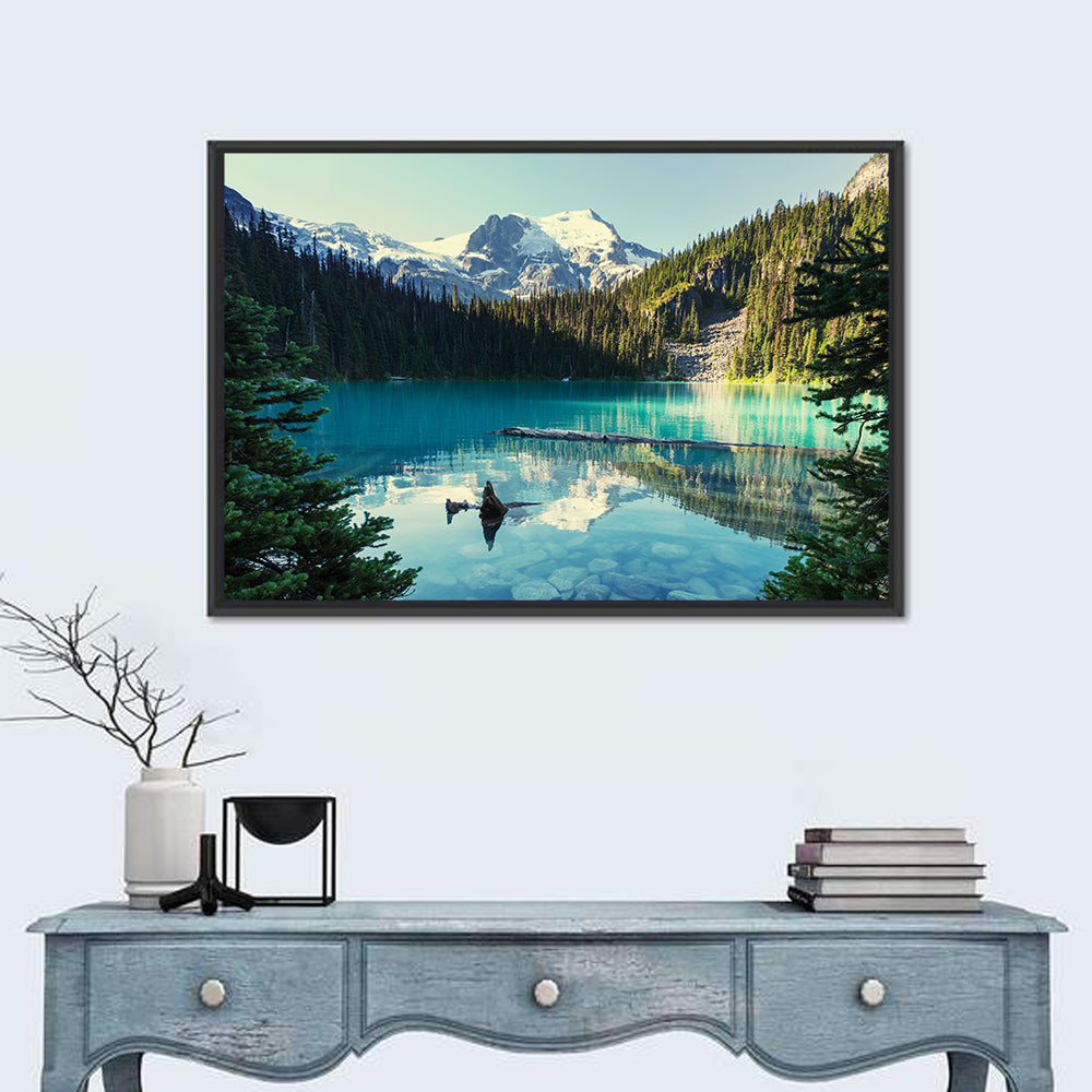 Joffre Lake, Canada Wall Art in a room, landscape