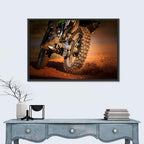 Enduro Dirt Bike Action Close-up Wall Art