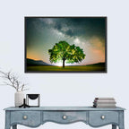 Lone Tree Under Milky Way Wall Art
