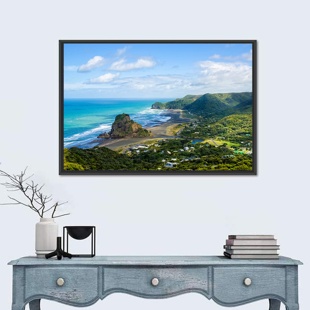 Lion Rock at Piha Beach Wall Art