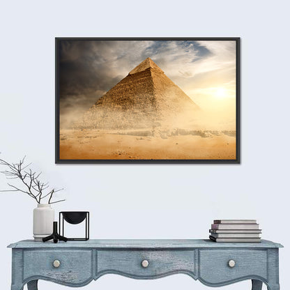 Pyramid In Sand Dust Wall Art