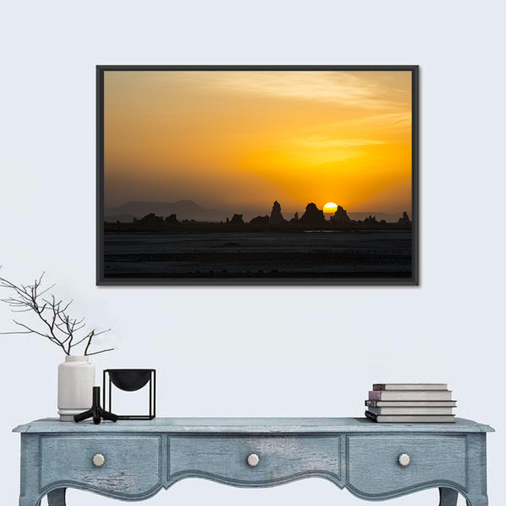 Sunset Over Lac Abbe Wall Art