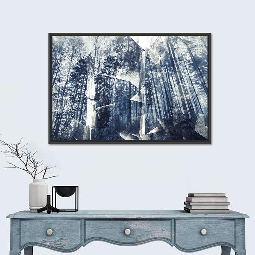 Surreal Forest Wall Art in a room, landscape