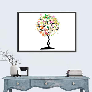 Floral Tree Illustration Wall Art