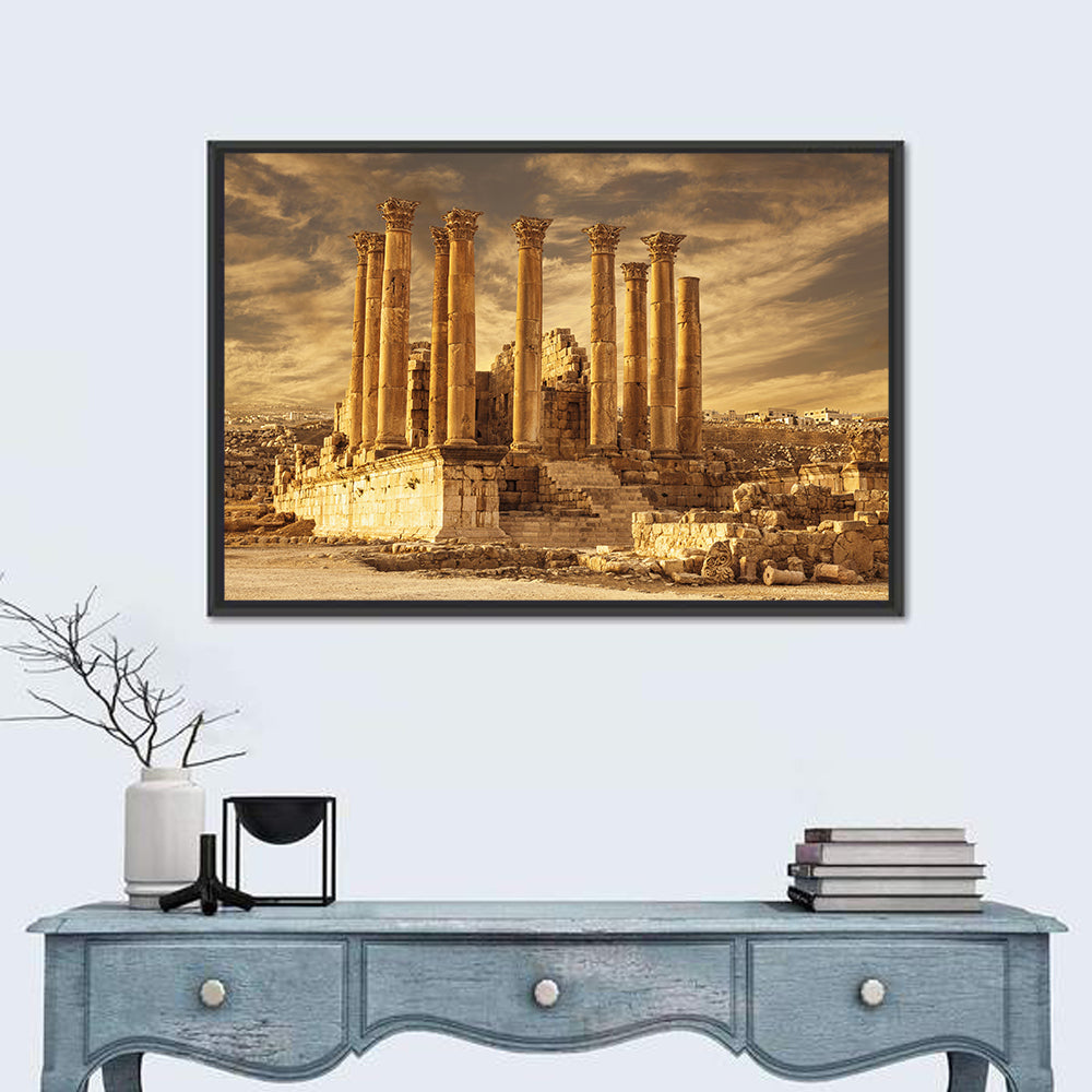 Temple of Artemis, Jerash Wall Art in a room, landscape