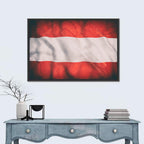 Waving Austrian Flag Wall Art