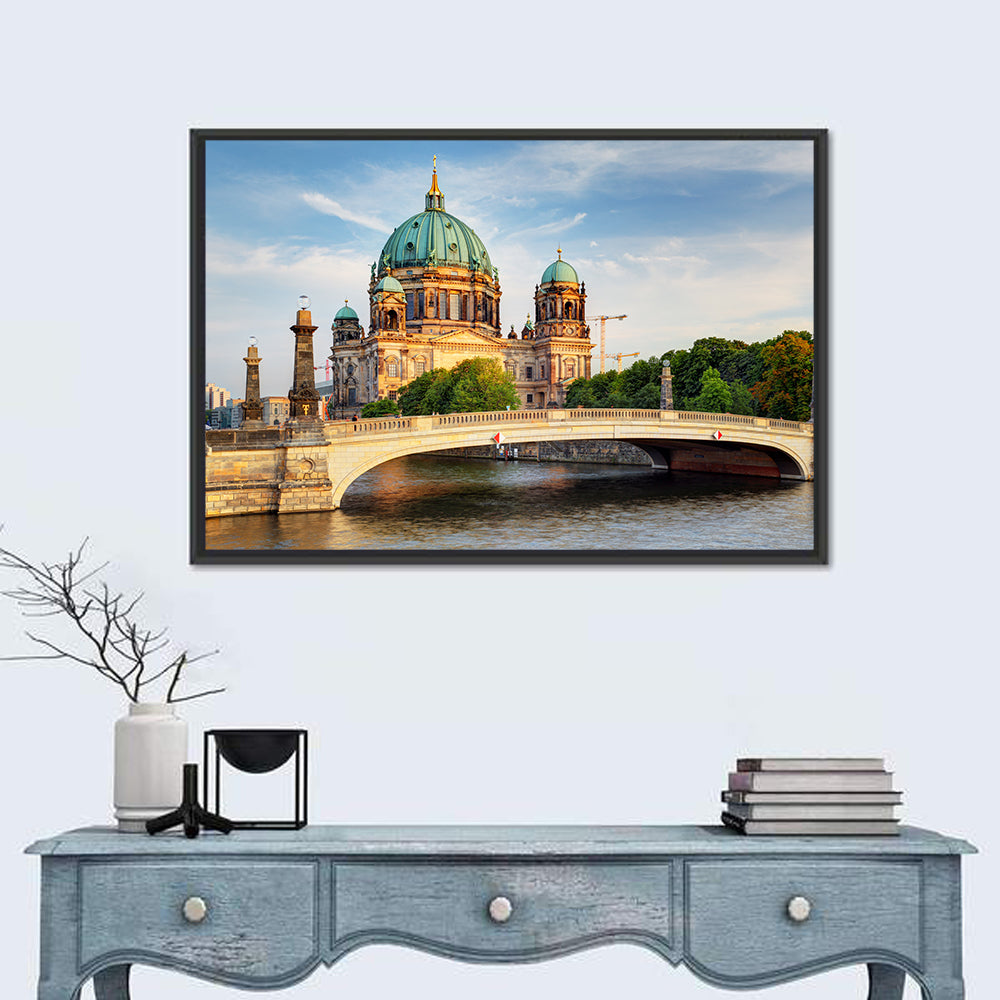 Berlin Cathedral at Golden Hour Wall Art in a room, landscape