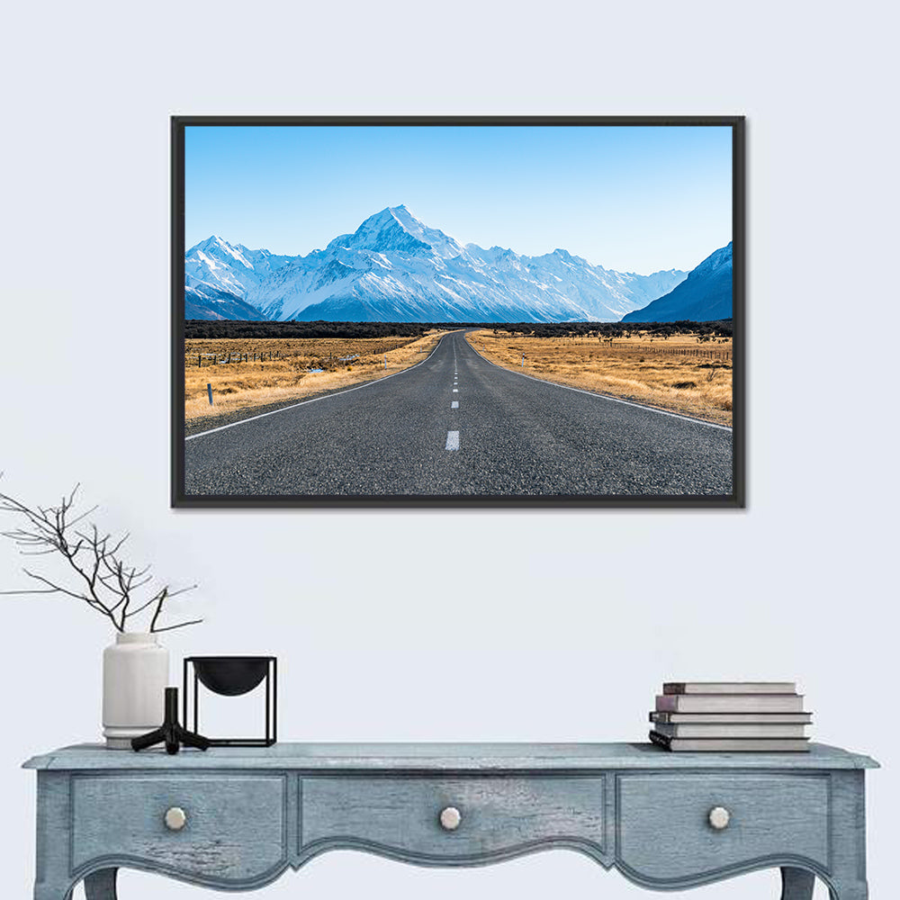 Road to Mount Cook Wall Art in a room, landscape
