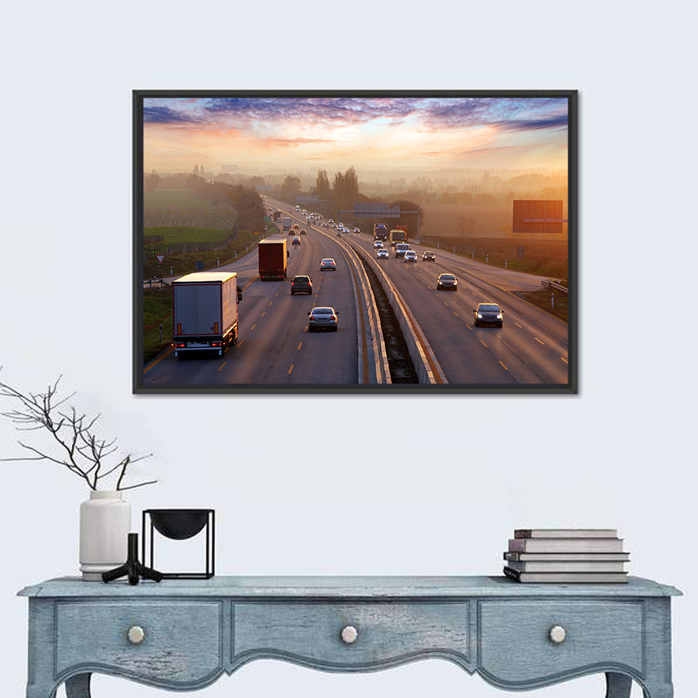 Chinese Highway at Sunset Wall Art