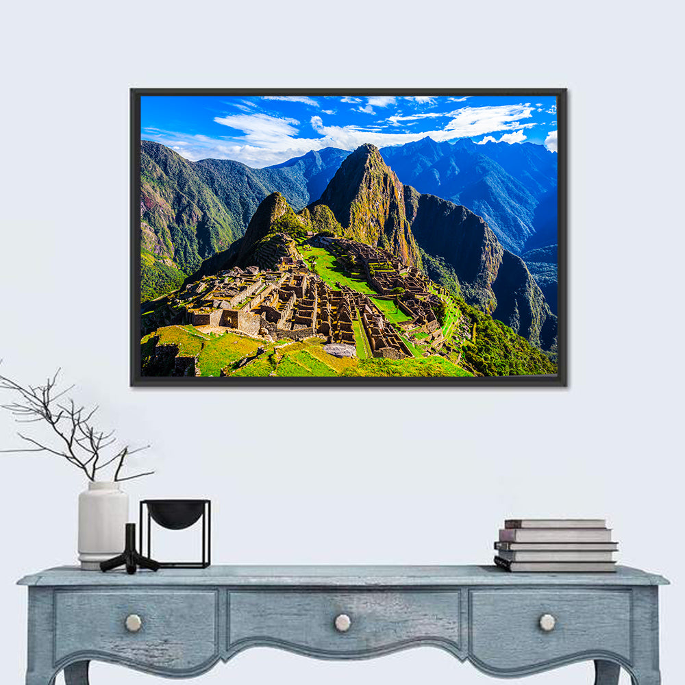 Machu Picchu Heritage Wall Art in a room, landscape