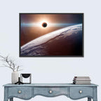 Eclipsed Earth from Space Wall Art
