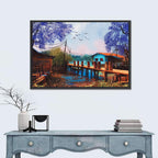Rustic Fishing Village Pier Wall Art