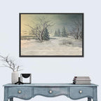 Snowy Pine Forest Fantasy Wall Art