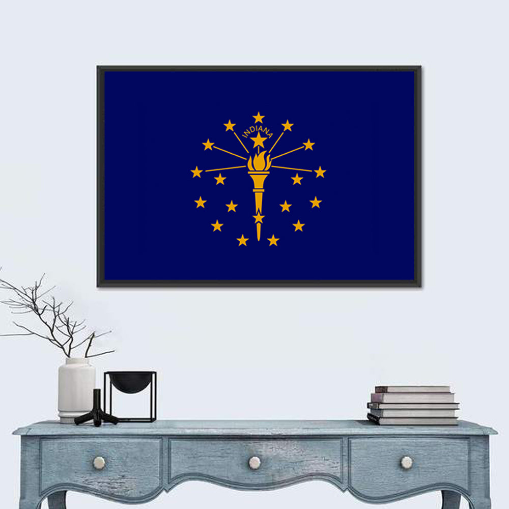 Indiana State Flag Graphic Wall Art