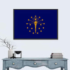 Indiana State Flag Graphic Wall Art