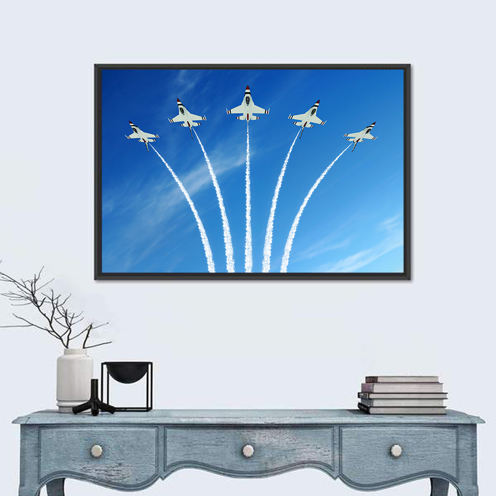 Military Fighter Jet During Demonstration Wall Art