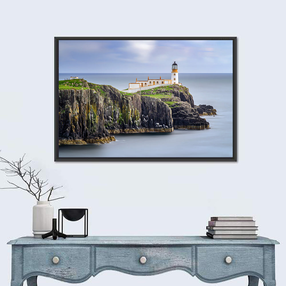 Lighthouse at Neist Point, Isle of Skye Wall Art in a room, landscape
