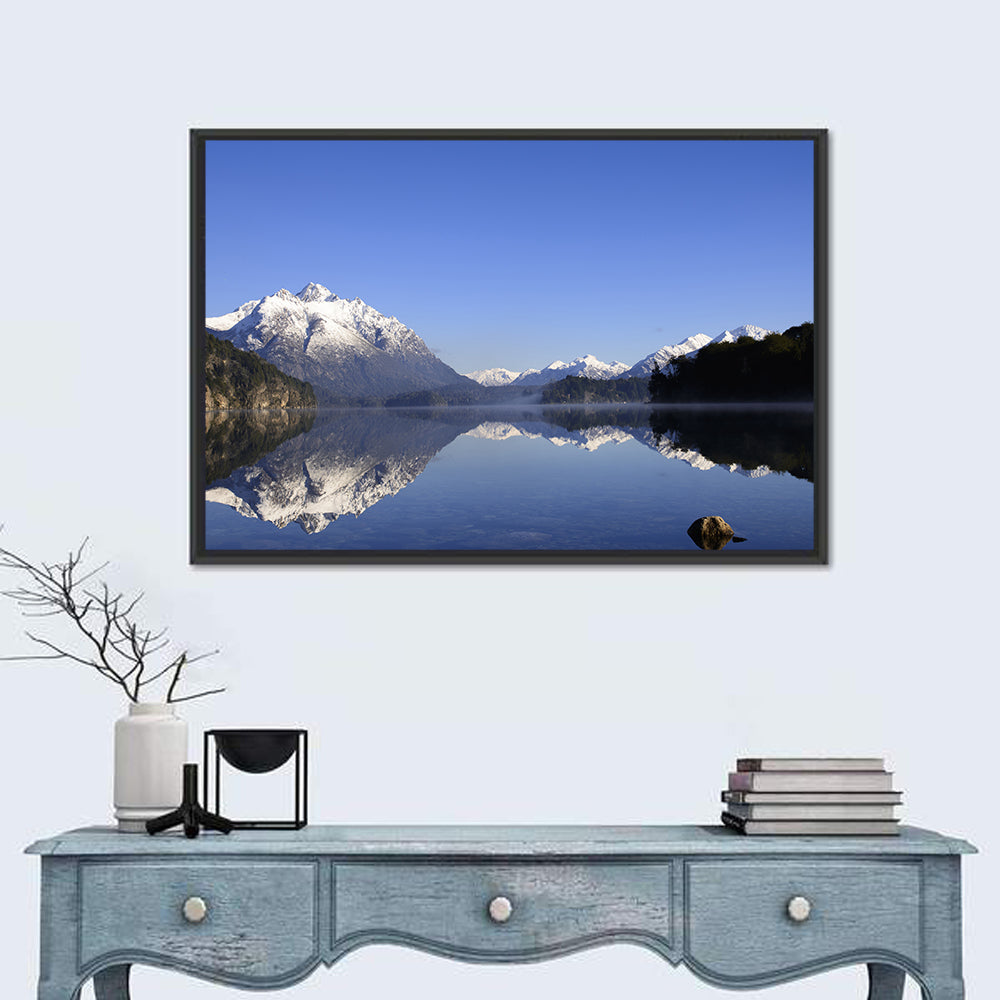 San Carlos De Bariloche Lake Reflection Wall Art in a room, landscape
