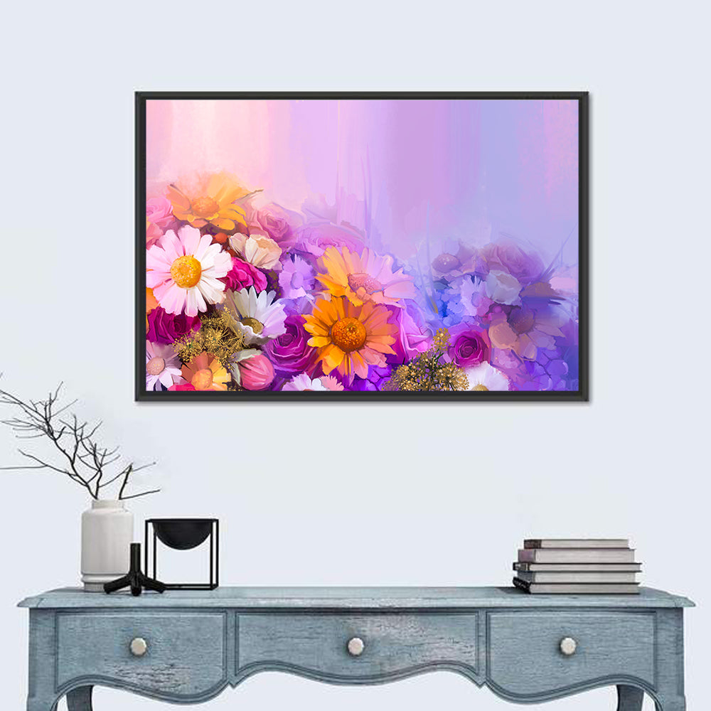 Spring Blooms with Gradient Wash Wall Art