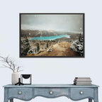 Peyto Lake in Winter Wall Art