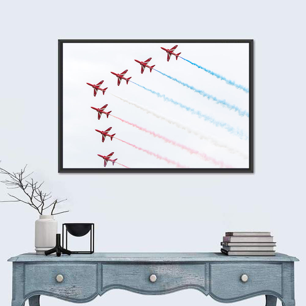 Dutch Aerobatic Formation Wall Art in a room, landscape