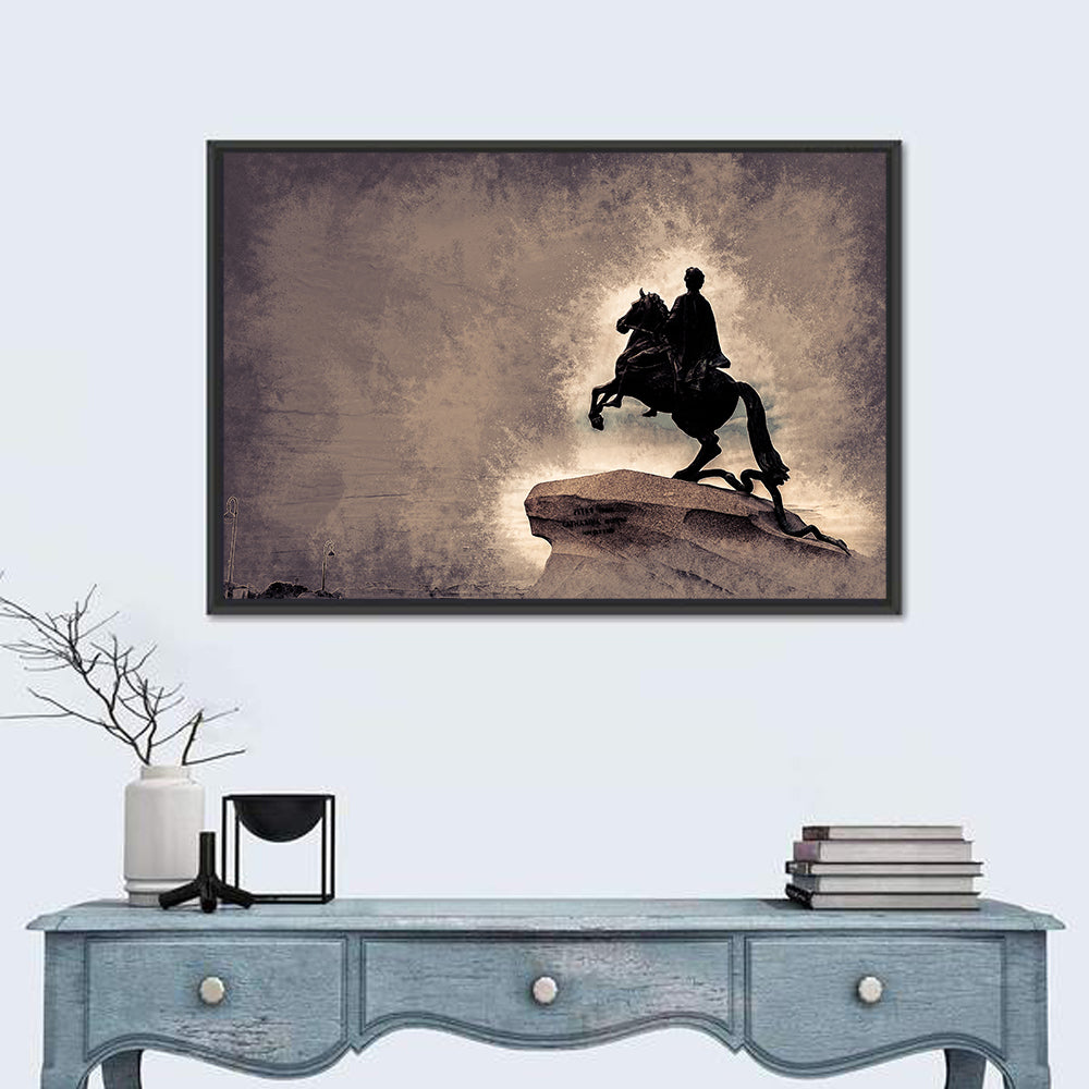 Bronze Horseman Monument, Saint Petersburg Wall Art in a room, landscape