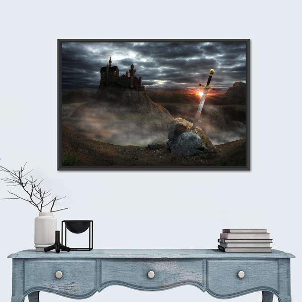 Camelot Castle with Excalibur Wall Art