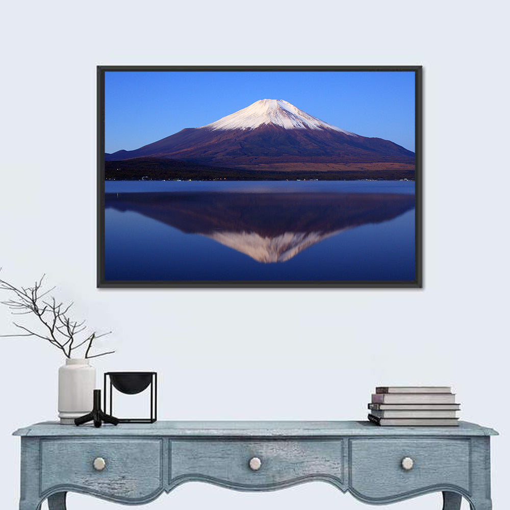 Mount Fuji at Dawn, Fujinomiya Wall Art in a room, landscape